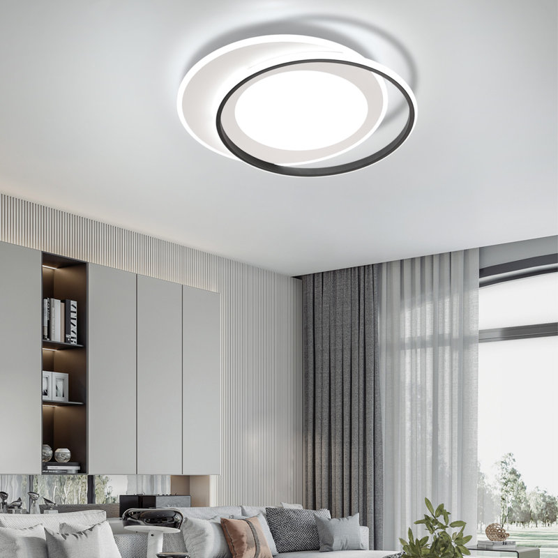 Abelio 6-Light 108cm Spotlight, White/Black