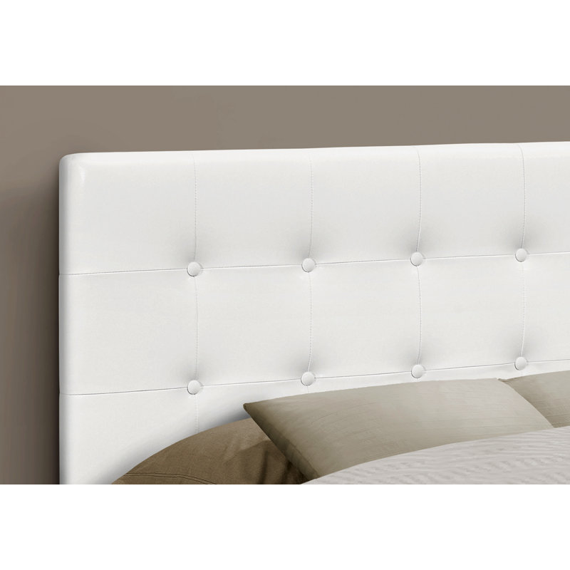 Bed, Headboard Only, Bedroom, Upholstered, Full, White