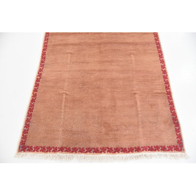 Tapis de la zone en laine 7 pi x 6 pi 7 po one-of-kind à la main noué la Nash