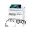 Support mural pour tablette de chevet, organisateur d'accessoires de tablette de chevet adhésif avec crochets et pinces pour câbles, rangement mural de chevet pour téléphone, télécommande, écouteur, stylet, plastique (blanc)