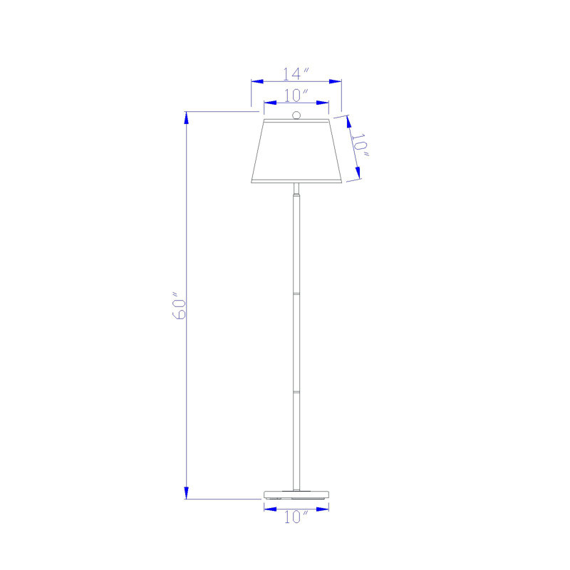 Lampe sur pied 60 "Hillsboro