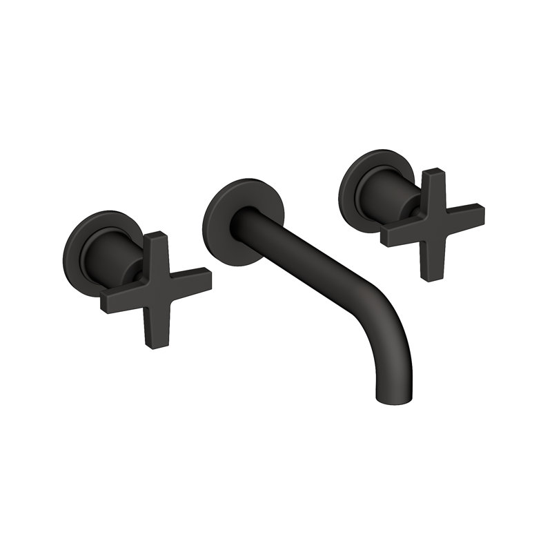 Dorrance Wall Mount Bathroom Faucet, Flat Black