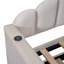 Lit de jour simple rembourré avec couchette, canapé-lit en velours avec ports de chargement USB, aucun sommier nécessaire