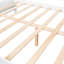 Lit de jour pleine grandeur avec pieds de soutien, blanc, robuste et durable, pour la chambre à coucher et le salon, option de rangement supplémentaire, cadre blanc robuste, idéal pour les lits supplémentaires