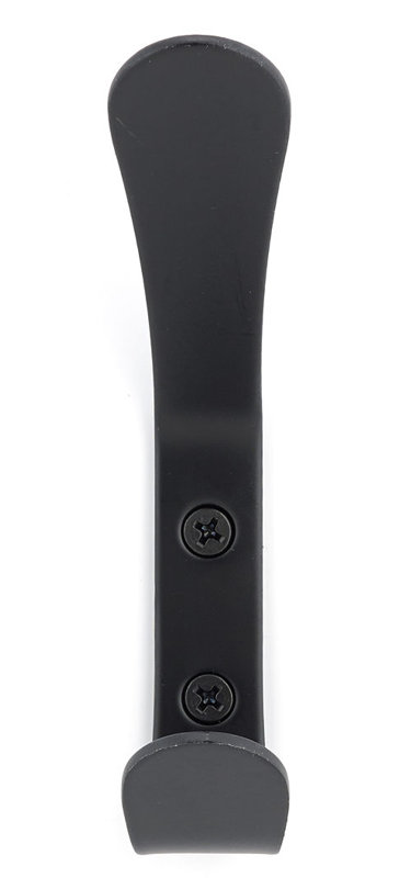 Contemporary Metal Wall Hook, Black