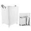 Plastic Rolling Laundry Basket with Handles