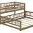 Twin XL Over Queen Bunk Bed With Ladder-1254671874