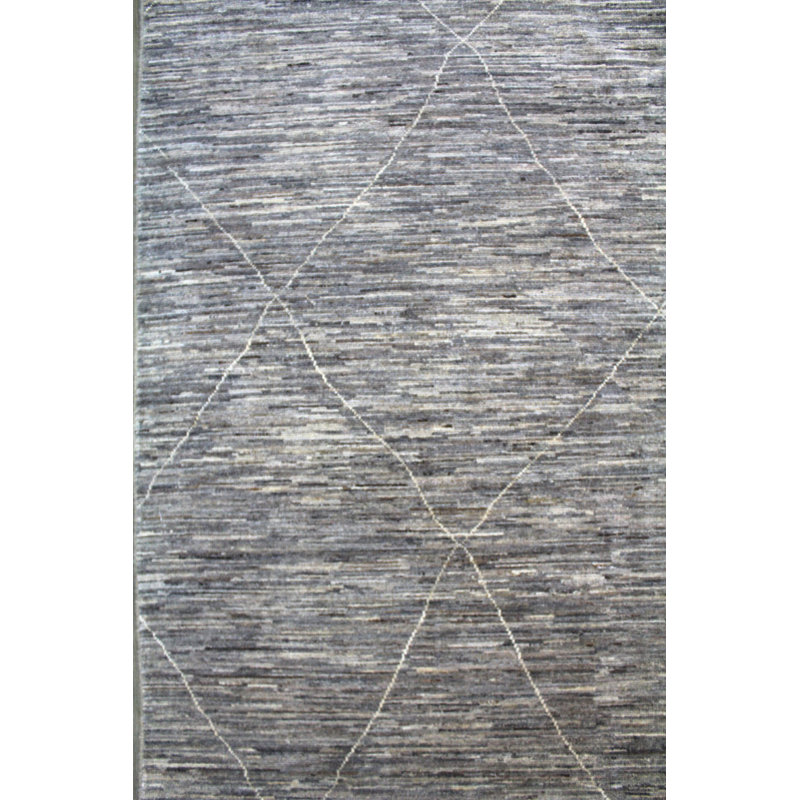 Moroccan Area Rug in Gray, Rectangle 9'1" x 11'11"