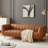 Fairbanks 85.5'' Modern Living Room Full Grain Leather Sofa Couch-424765181