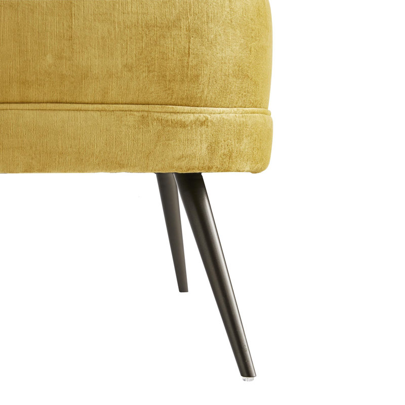 Kitts Barrel Chair, Marigold Velvet