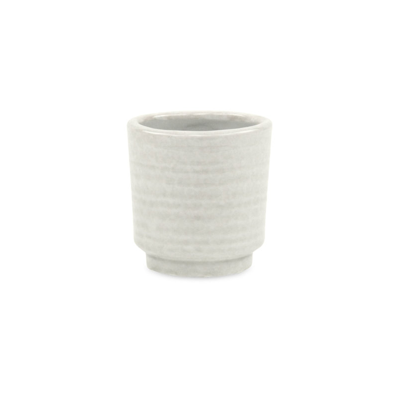 Mosley Handmade Ceramic Pot Planter, White, 3.25" H x 3" W x 3" D
