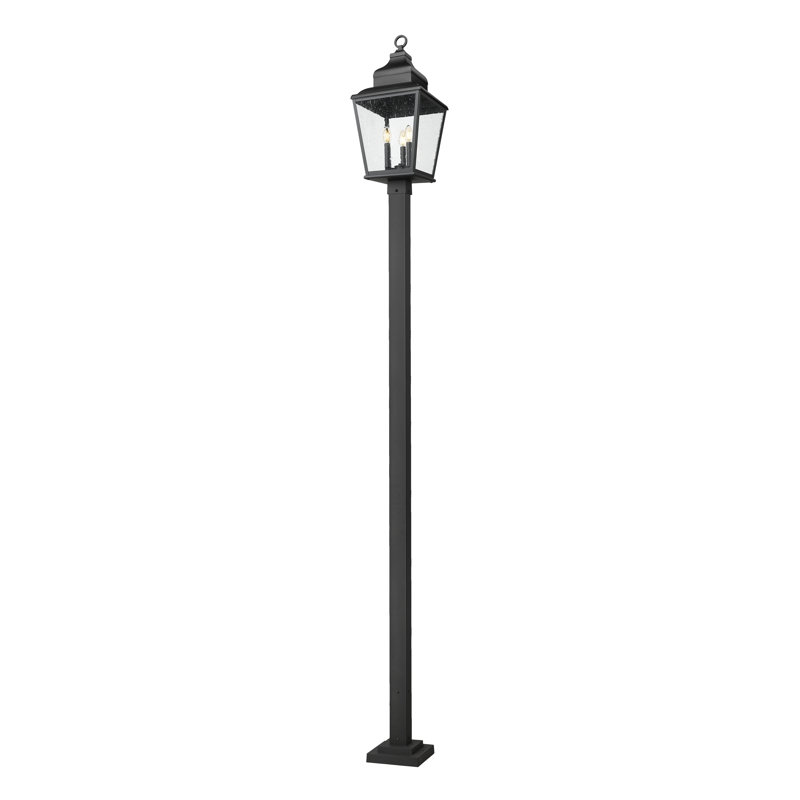 Sloan 120.75 inch Sand Black 3 Light Outdoor Post Mounted Fixture