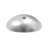 Artistic Tempered Glass Vessel Bathroom Sink With Chrome Drain - Silver Boat Shape Above Counter | Gift Idea