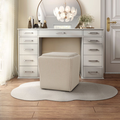 Bessler 16.5"W Storage Ottoman With Flip Top Tray