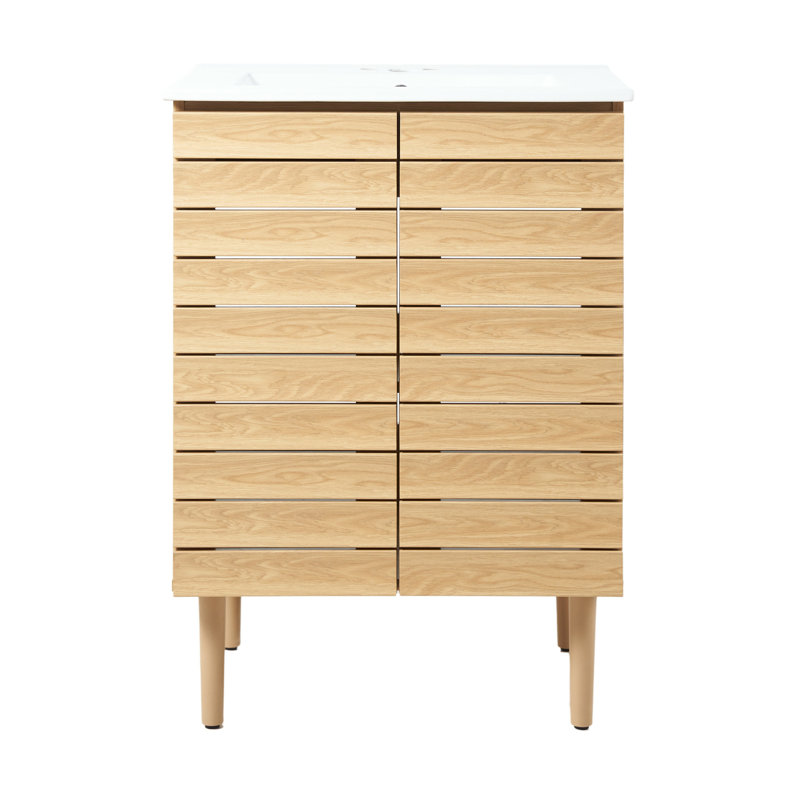 Ensemble de meuble-lavabo simple 24 po Aubert, Naturel