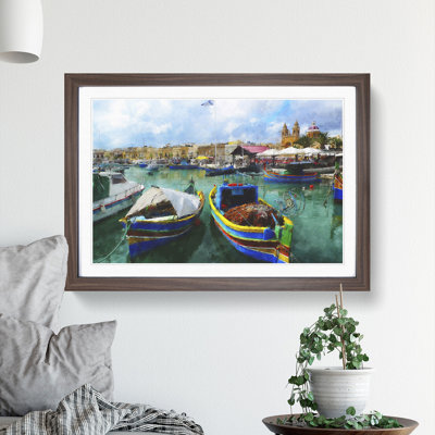 Fishing Boats in Malta - Framed Print