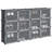 vidaXL Storage Cube Organizer Black Polypropylene Large Modular