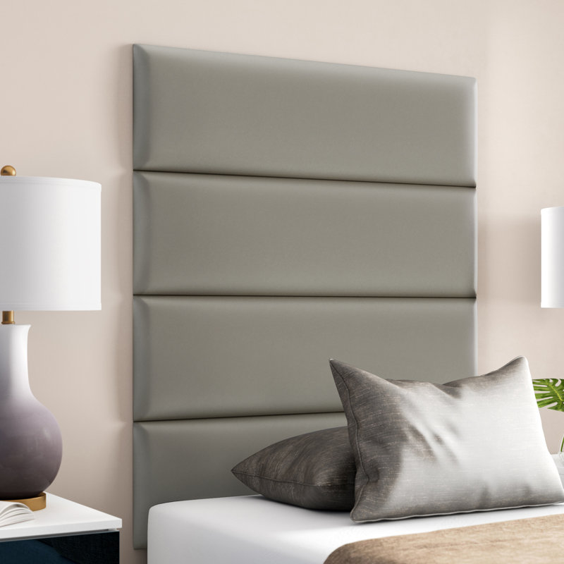 Sapan Upholstered Headboard, King, Micro Suede Red Melon
