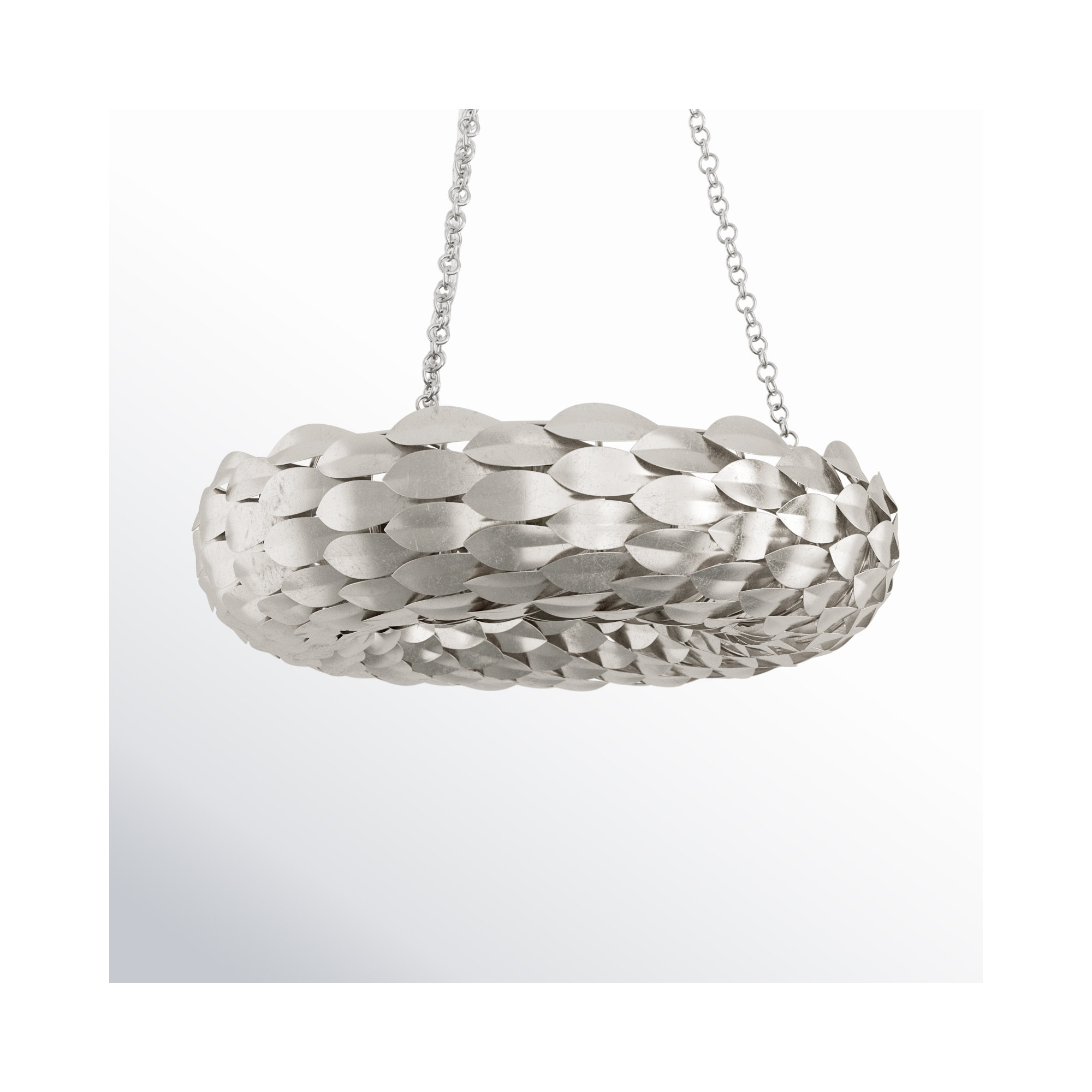 6 - Light Metal Dimmable Chandelier, Antique Silver