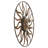 Brown Metal Indoor Outdoor Sun Wall Decor with Colorful Painted Accents