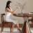 Nut-brown Round Solid Wood Dining table-896253763