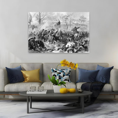 1860S 1862 Capture Of Fort Donelson Tennessee Charge Of General Smith's Union Division Classic Retro Vintage Wall Art