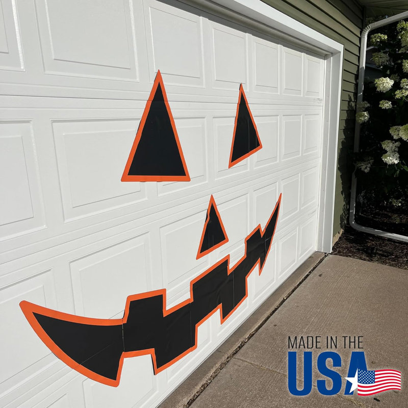 Ensemble de 16 panneaux de porte de garage Jack-O-Lantern