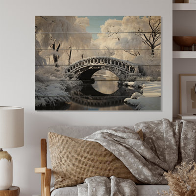 " Winter Landscape Snowy Bridges II "