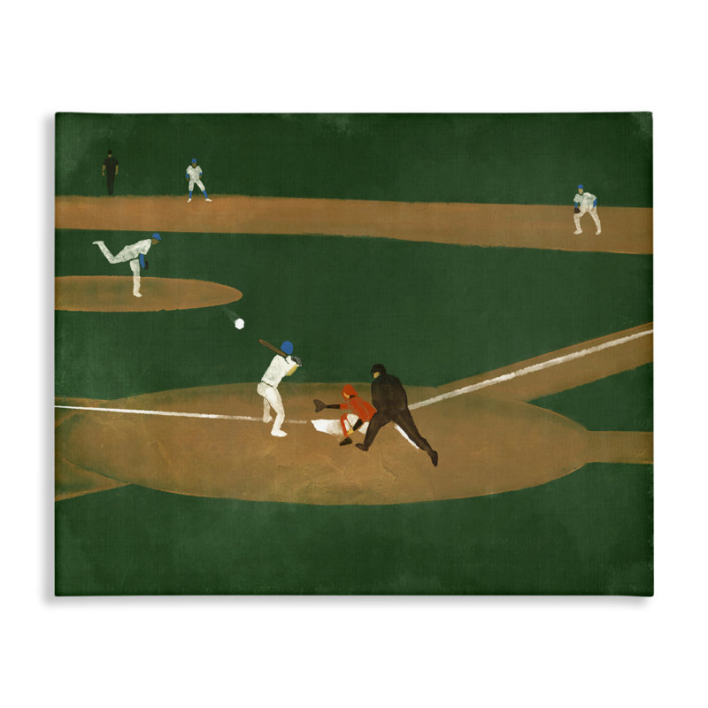 Art mural sur toile «Baseball Field View» par Daphne Polselli, H 24 po x l 30 po