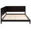 Lit de jour double, style Mid-Century moderne, structure en bois, accoudoirs et lit de jour, taille classique avec-1817248426-1817248424