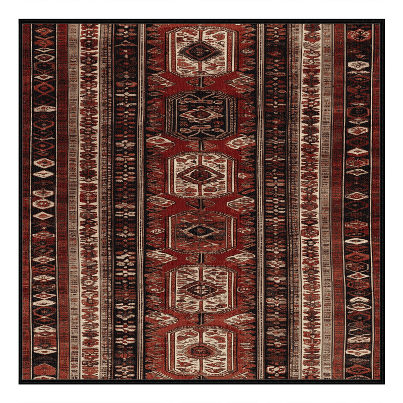 Machine Washable Turkish Brown Area Rug, Square 7'