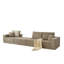 Canapé modulaire 110 po en velours côtelé de luxe 110 po, sans os, sans assemblage, pour le salon et la chambre à coucher, avec 2 coussins, gris enveloppant de nuages, polyvalent-1763816553