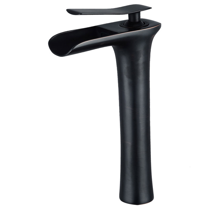 Single-Hole Single-handle Bathroom Faucet with Drain Assembly, Matte Black