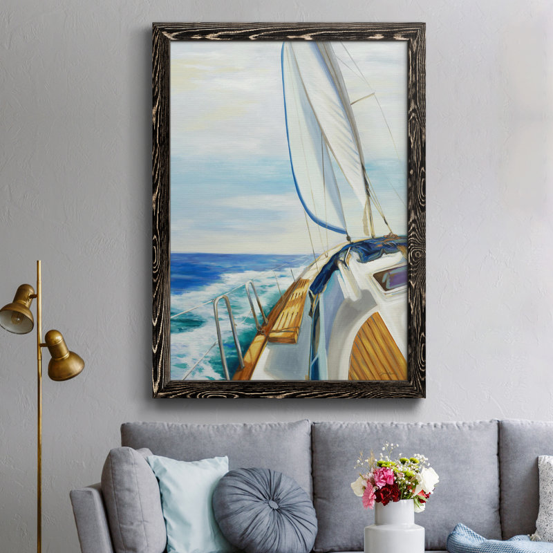 Fresh Sea Air - reproduction encadrée de qualité supérieure - prête à être accrochée, Papier noir, H 31 po x l 44 po x P 1 po