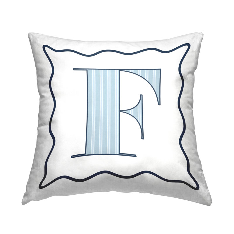 Coussin décoratif en polyester à pois bleu 18 x 18, F