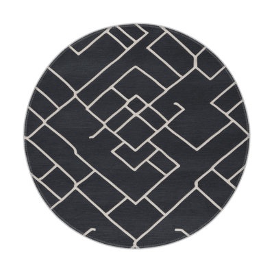 Tapis gris intérieur et extérieur Trellis