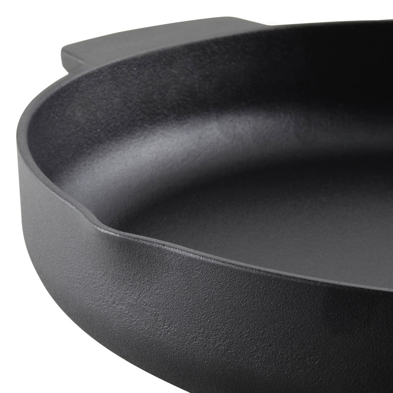 KitchenAid Seasoned Cast Iron Induction Frying Pan / Skillet, 12 Inch, Cast Iron Black