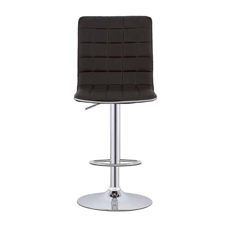 2 tabourets de bar réglables - noir, finition, style contemporain pour les bars et les cuisines (paire) et, revêtement texturé gaufré, pour diverses pièces