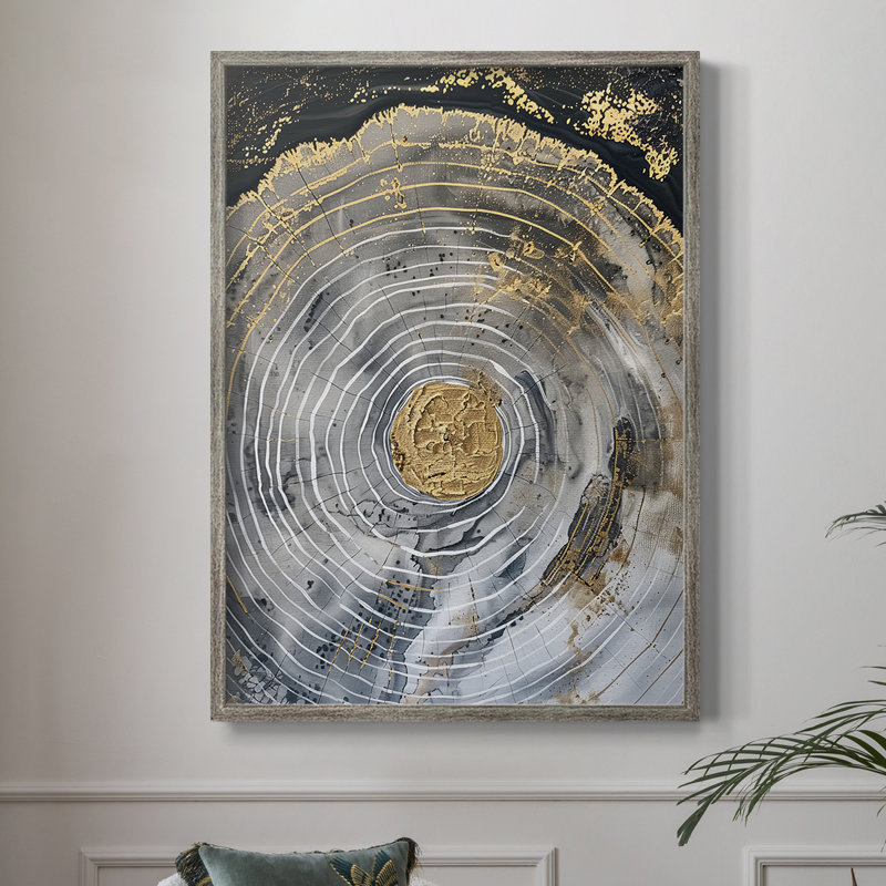 Série ABSTRACT CCxxviii, reproduction encadrée - bois massif, H 15 po x l 12 po