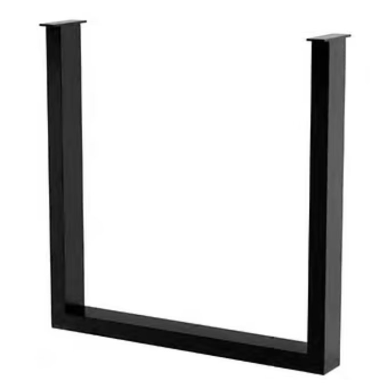 Ensemble de 2 pieds de table en métal noir