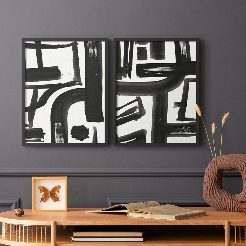 «Inkwell Intersect I-Premium», reproduction encadrée prête à accrocher - aucun clou requis - aucun clou requis