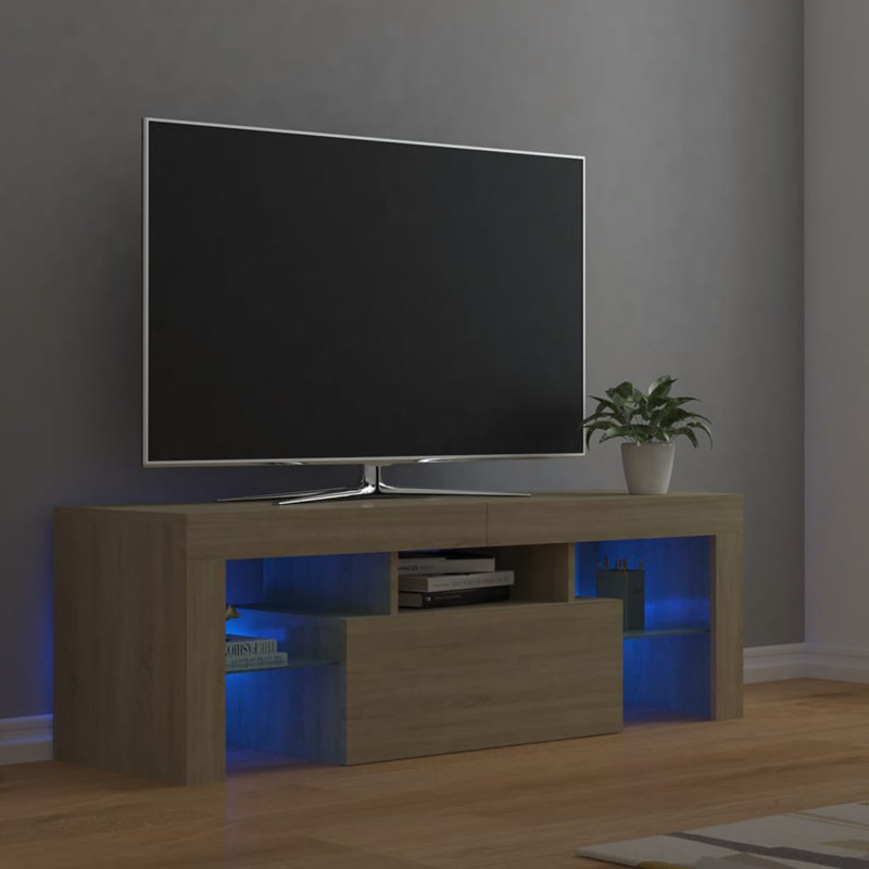 Kumari TV Cabinet with LED Lights Sideboard TV Stand TV Unit Hifi Cabinet, Sonoma Oak