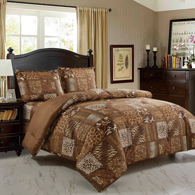 Box Stitch Animal Print Comforter