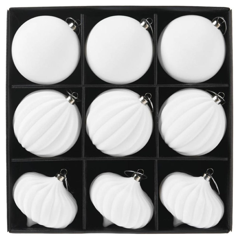 25cm Polystyrene Bauble, white