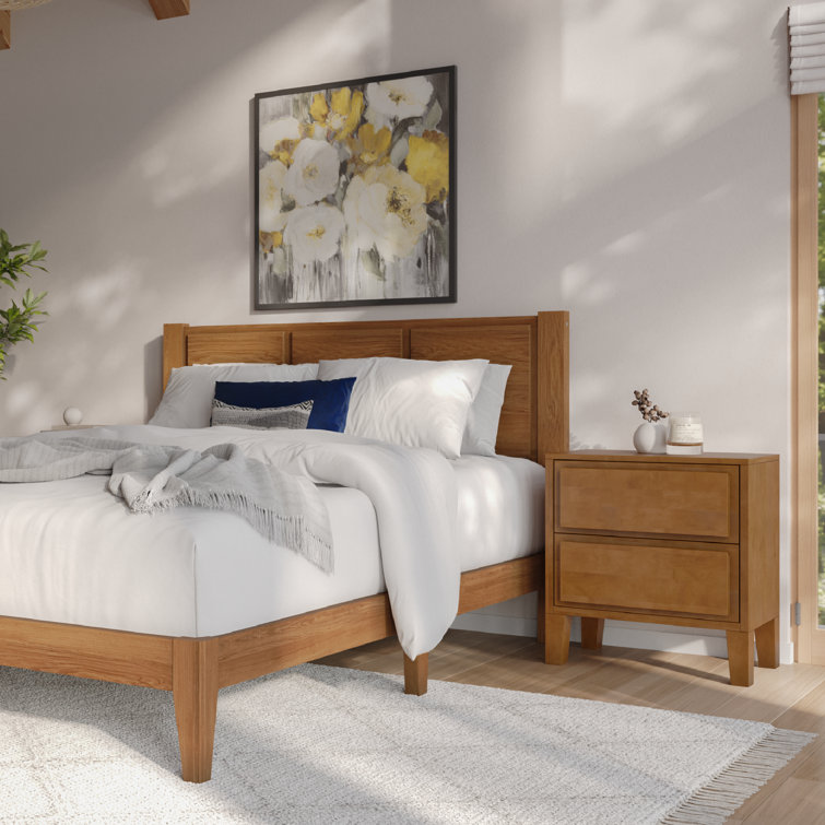Ariana Solid Wood Walnut Bed Frame