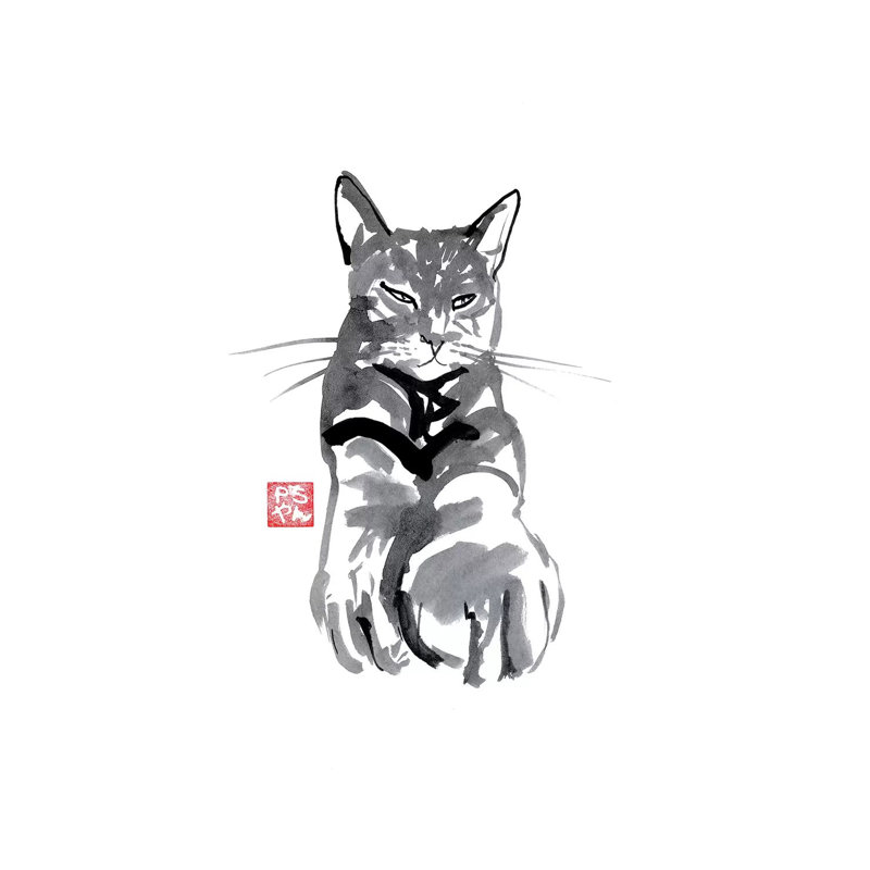 Warm Cat by Péchane - Print on Canvas, Wrapped Canvas, 66.04 cm H x 45.72 cm W x 1.91 cm D