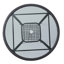 Table bistro de patio avec cadre en fer gris, plateau en verre de 1,00 po, Table carrée de 29,92 po de hauteur et de 35,24 lb avec cadre recouvert, pour l'extérieur, largeur et profondeur, hauteur