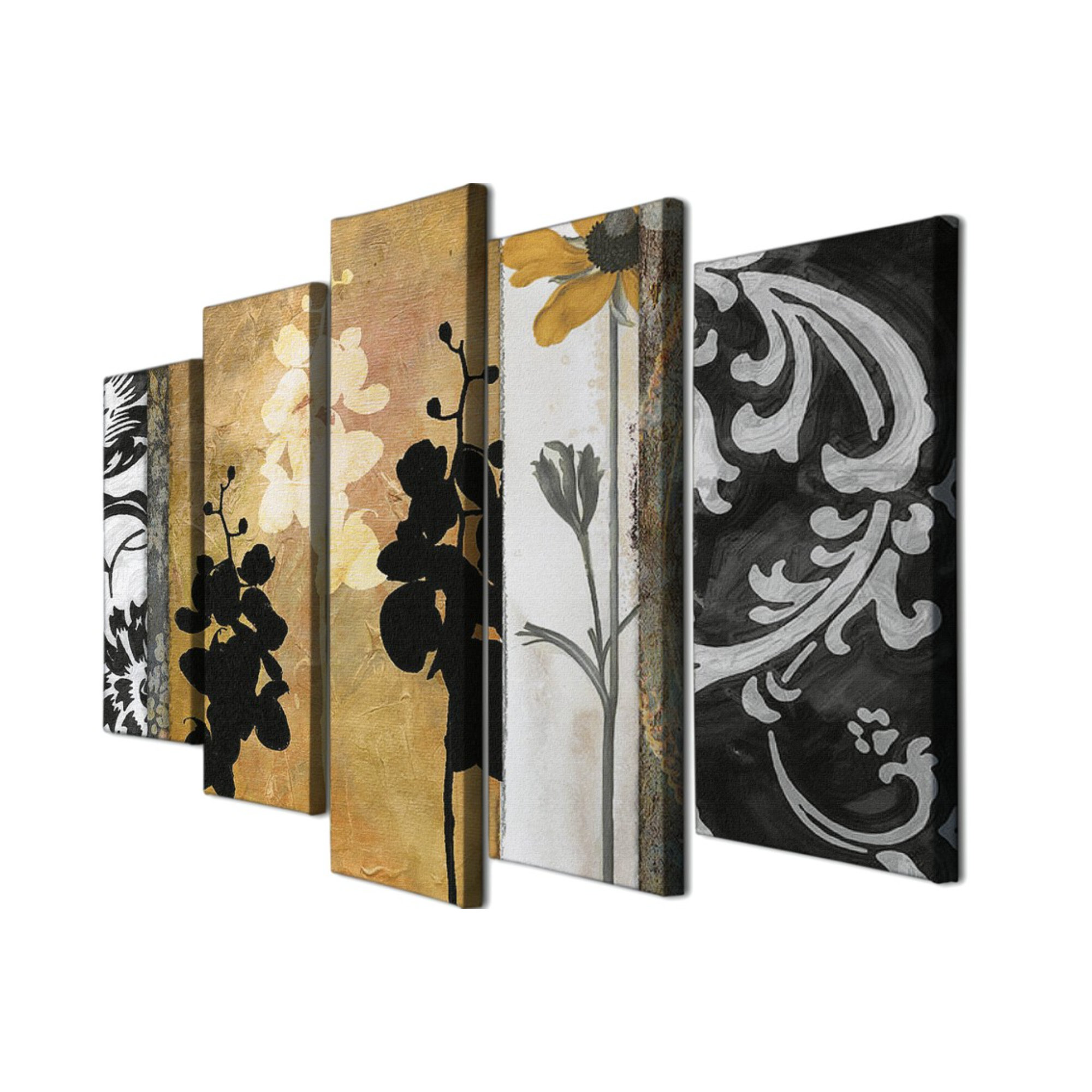 East Urban Home 5 Piece Wrapped Canvas Graphic Art | Wayfair