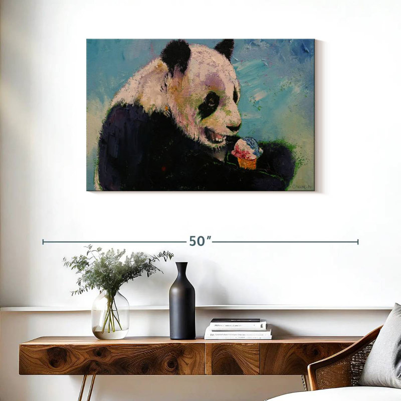 Brampt Panda Ice Cream, 24" H x 36" W