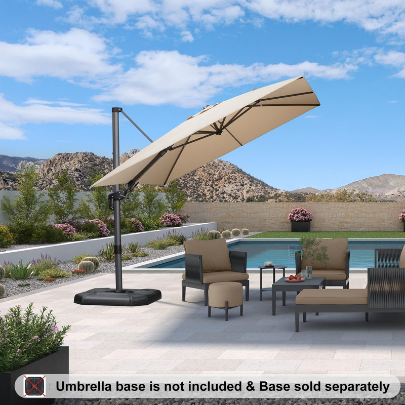 274cm X 365cm Rectangular Cantilever Parasol, Beige